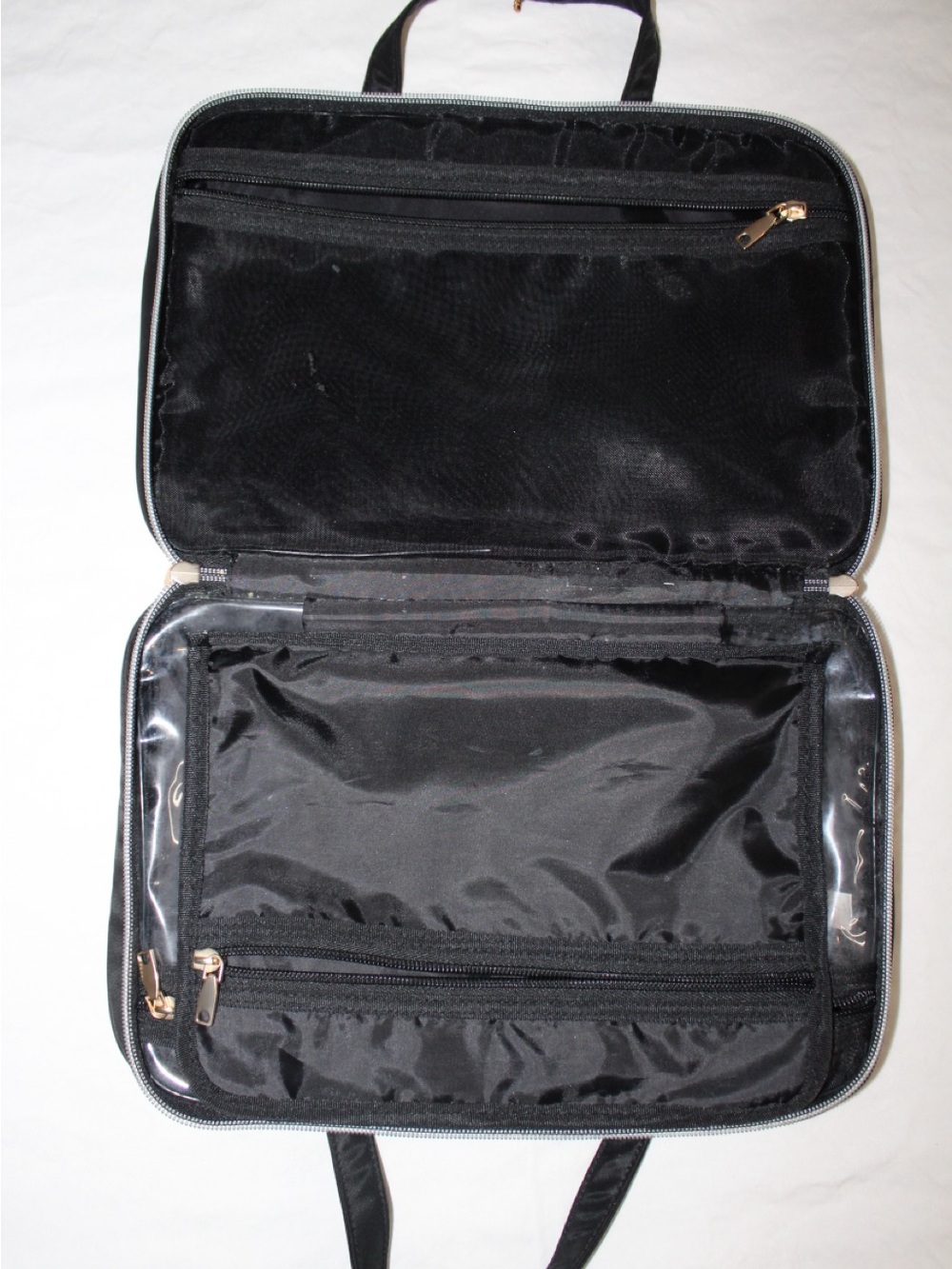 Sonia Kashuk Black Travel Makeup Organizer with Clear Panel